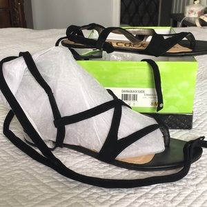 Sam Edelman gladiator black suede sz8 sandal EUC!!